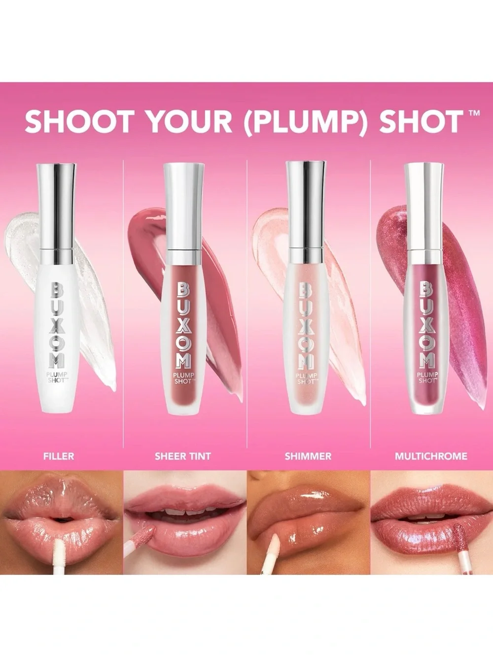 Buxom Koral Kiss Plump Shot Sheer Tint Collagen Infused Lip Serum